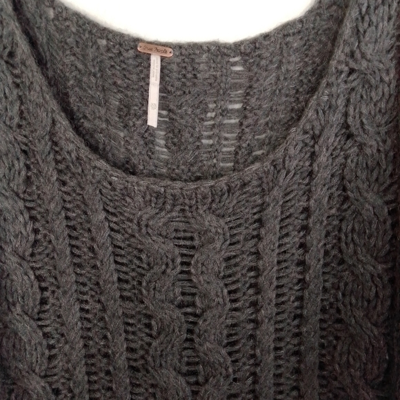 FP Oversized Cable Knit Mohair Chunky Sweater XS - Picture 10 of 16